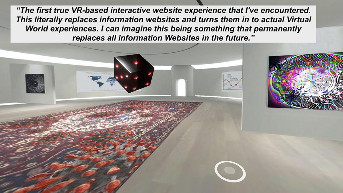interior of VR gallery